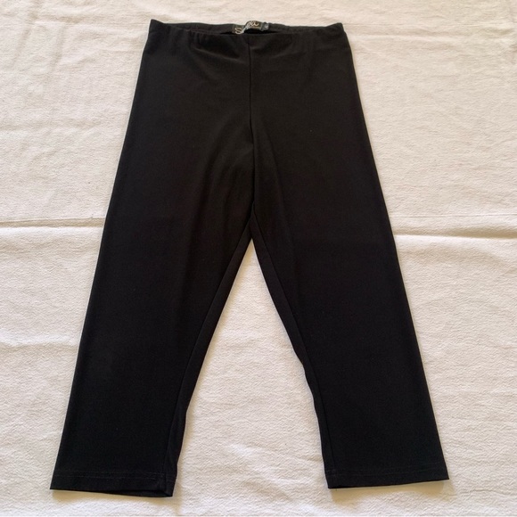 SYMPLI Black Matte Jersey Straight Leg Capri Pull-On Elastic Waist Pants Size 6 - Picture 4 of 9